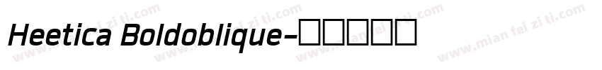 Heetica Boldoblique字体转换